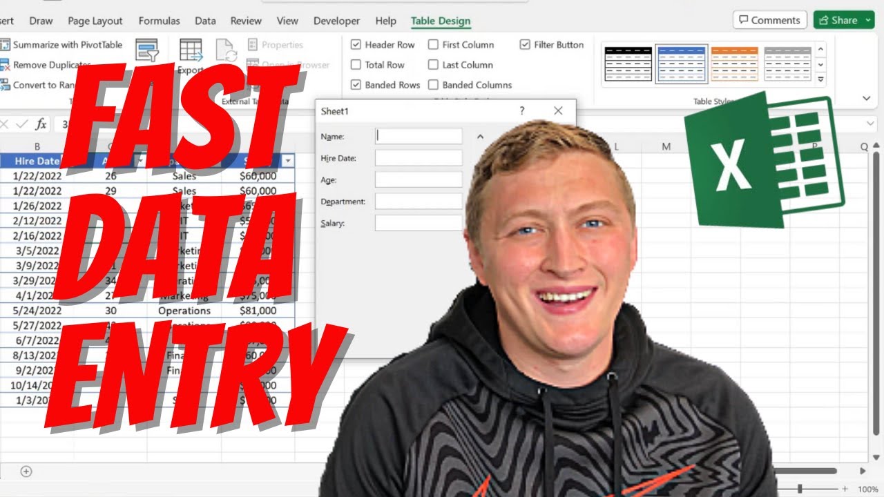 Как ускорить ввод данных в Excel | Формы ввода данных