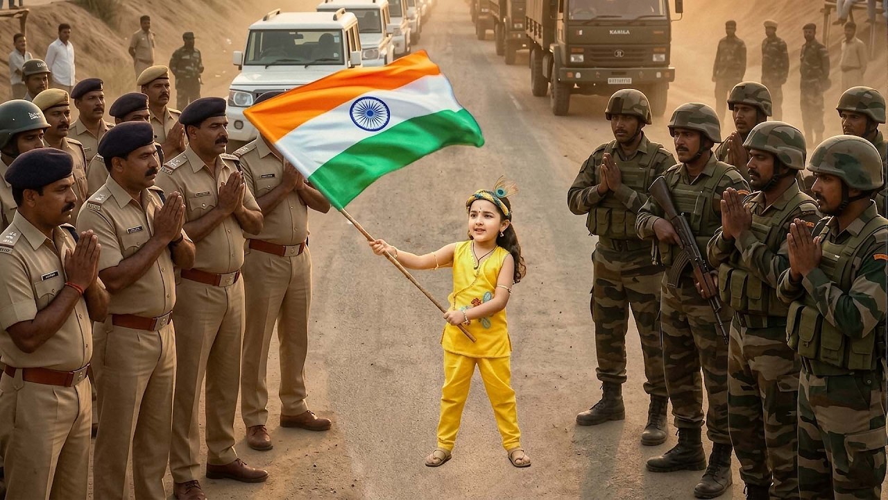 बॉर्डर पर कान्हा का चमत्कार तिरंगा फहराते ही आर्मी भी रह गई हैरान | Yashomati Maiyaa Ke Nandlala