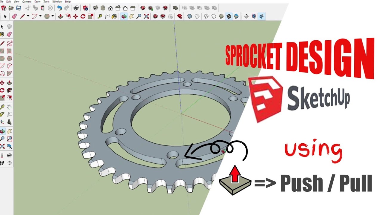 How to Design Chain Sprocket in SketchUp | SketchUp Tutorial