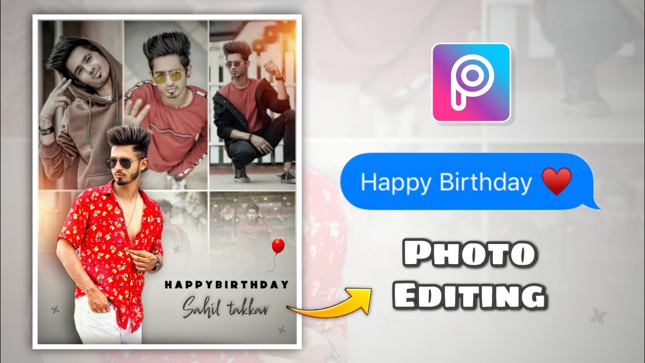 Birthday Collage Photo editing Picsart || How to edit birthday Photos | Happy birthday Photo Editing