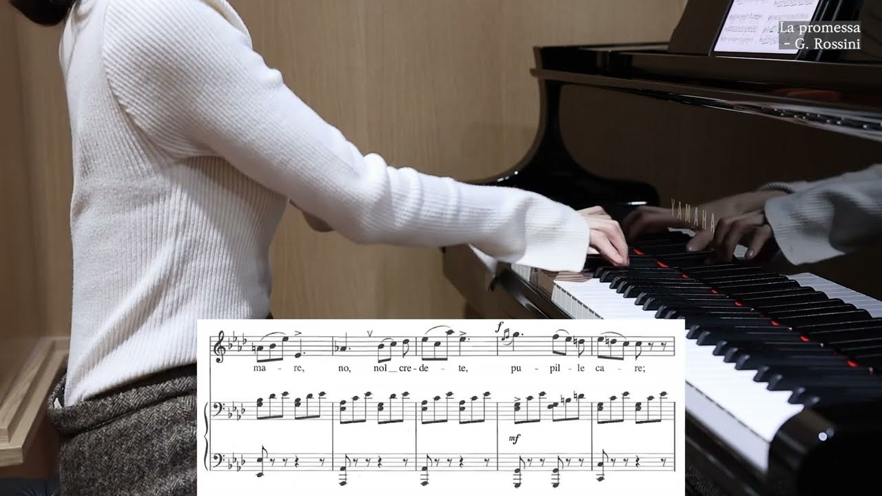 La Promessa(A♭ Major)-G.Rossini /piano accompaniment/이탈리아 가곡/성악반주/mr/karaoke/피아노반주/로씨니/약속