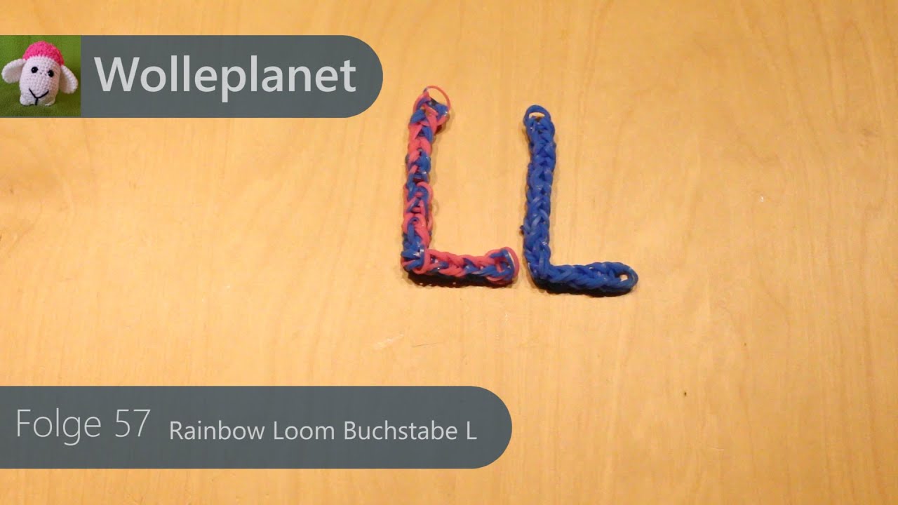Rainbow Loom Buchstabe L mit Gabeln
