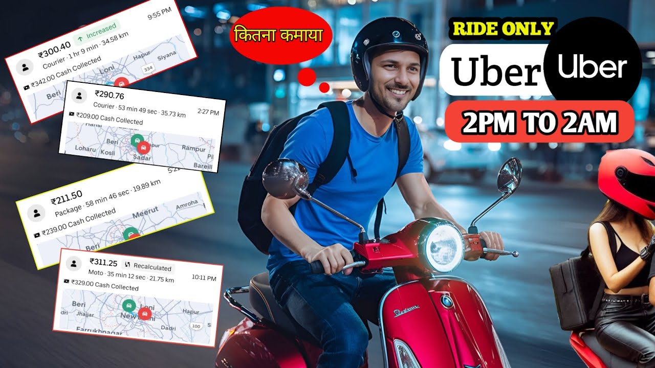 One Day Earning In Uber | Back To Back 400 Ki Ride | Uber Ne Kamal Kr Diya Kitna Kamay-? #motovlog