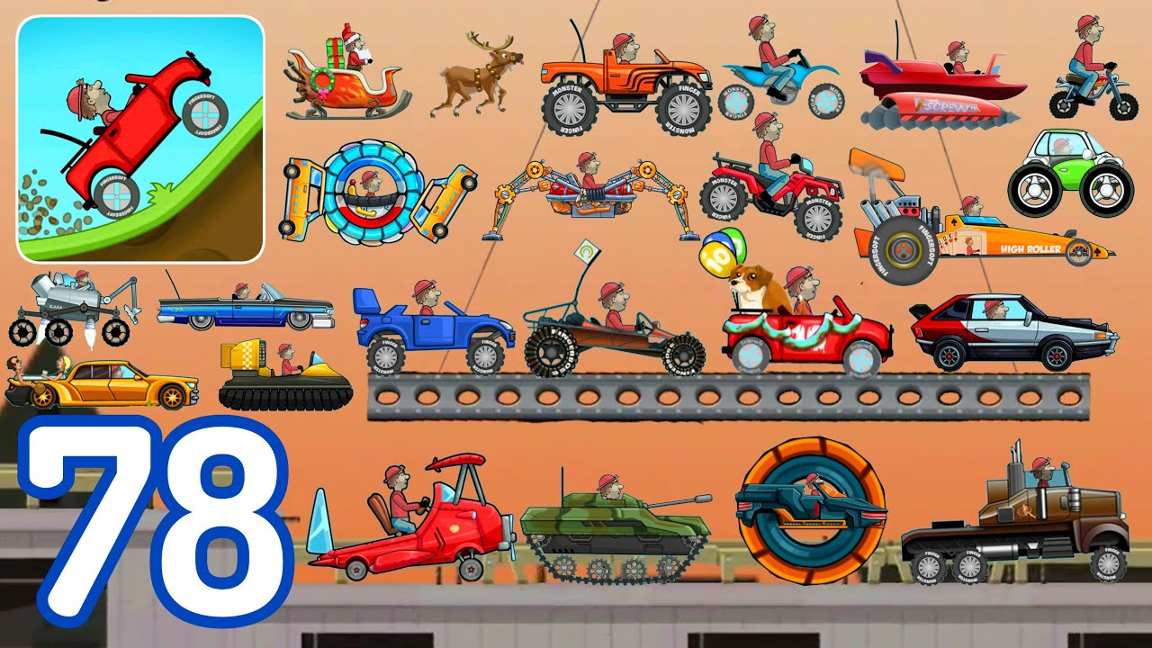 Hill Climb Racing-(Gameplay 78)-Todos Los Autos En Construcción