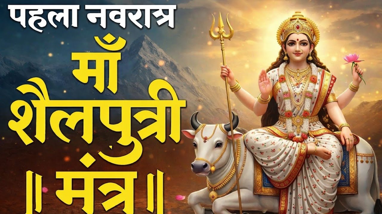 नवरात्रि प्रथम दिन  माँ शैलपुत्री मंत्र 108 बार  Navratri Day 1 Shailputri Mata Mantra Jaap 