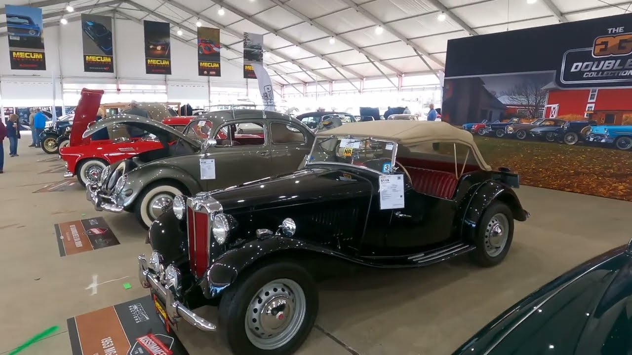 1953 MG TD Roadster at Mecum auction in Kissimmee 2025.