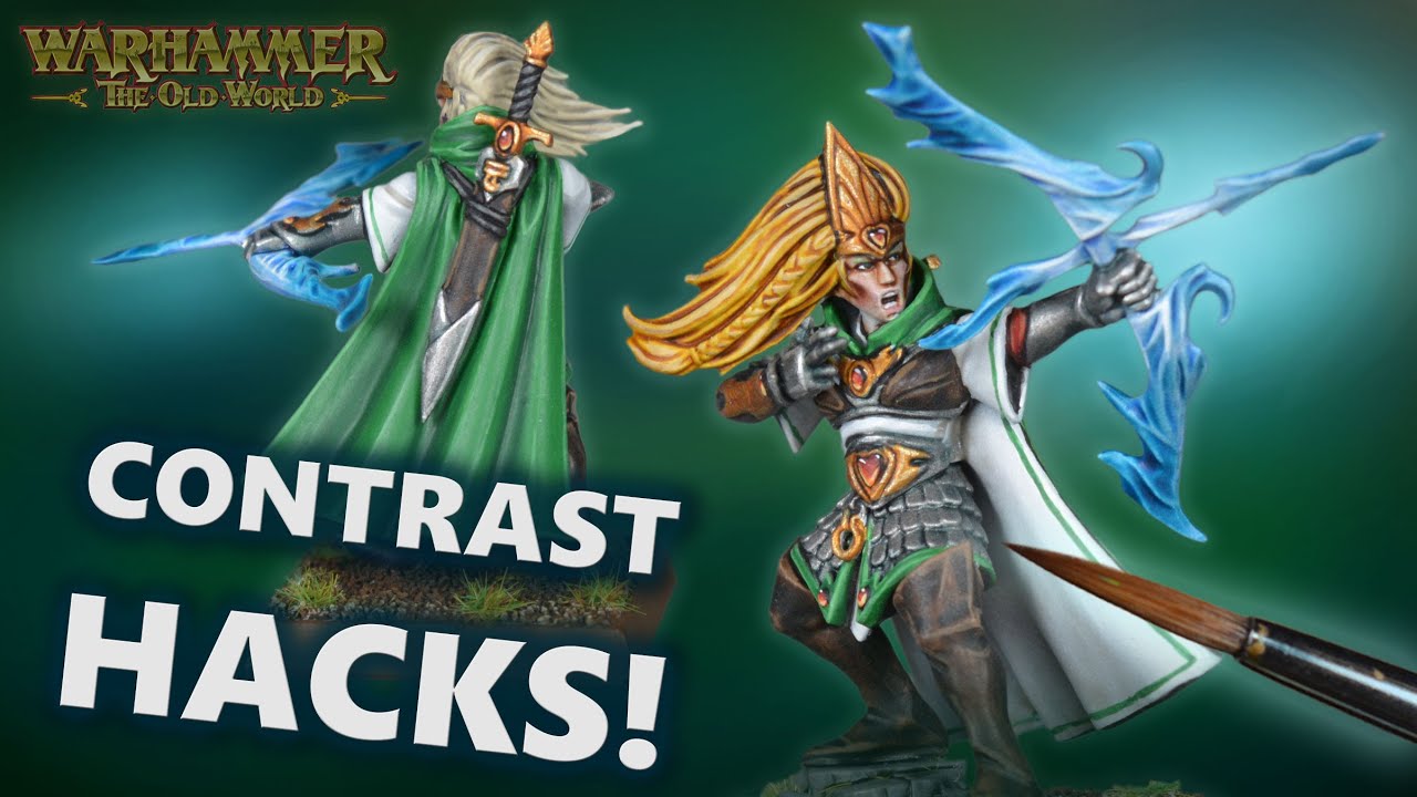Contrast Hacks! Painting High Elves Sisters of Avelorn for Warhammer: The Old World! Tutorial