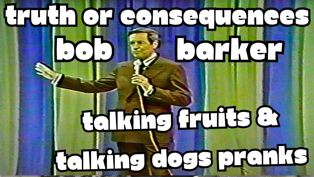 Bob Barker 1970s Truth or Consequences Talking Fruit and Talking Dogs Pranks