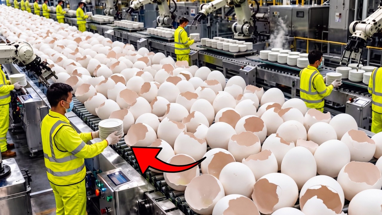 &iexcl;La C&Aacute;SCARA de HUEVO! Mira C&oacute;mo se Convierte en la PORCELANA M&aacute;s DURA del Mundo | MEGA F&Aacute;BRICAS 🥚