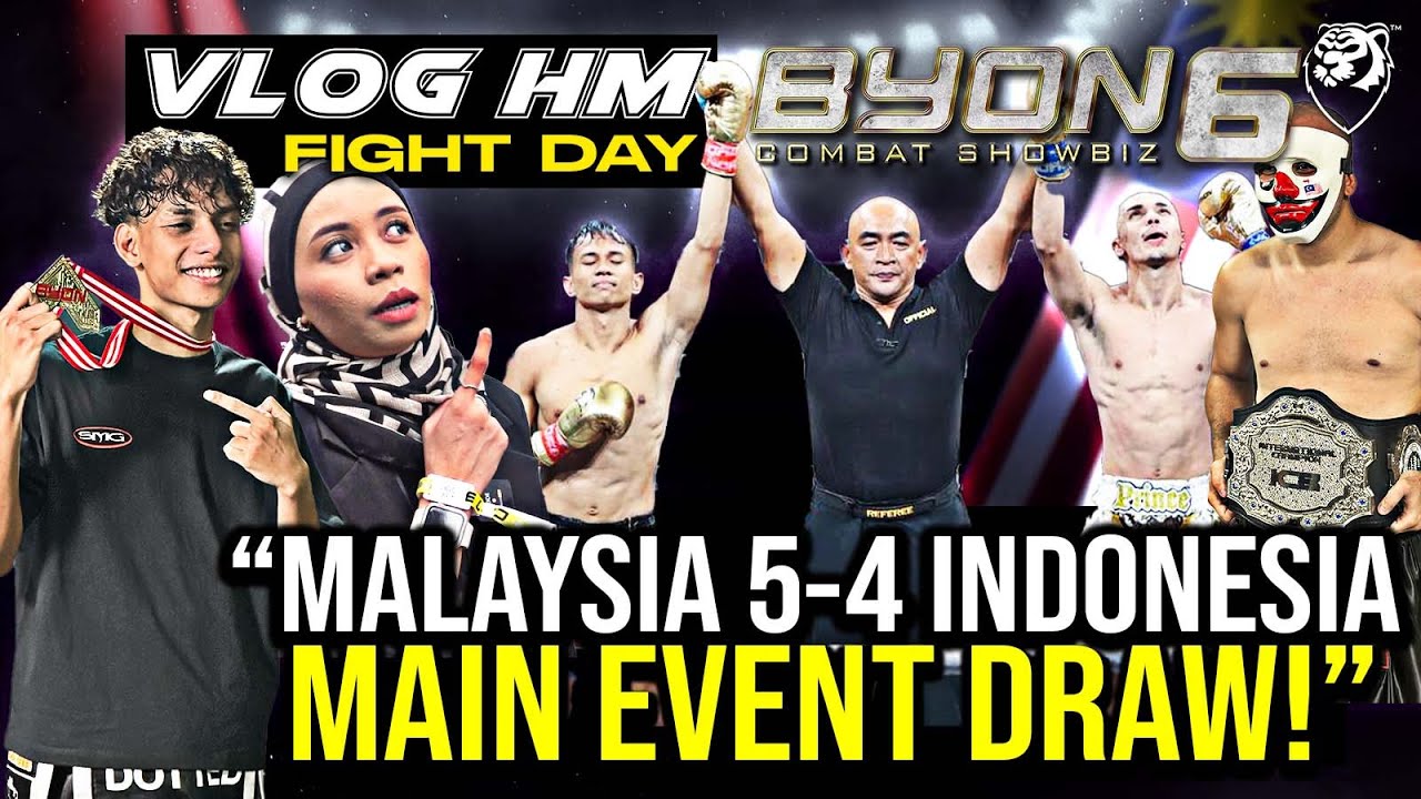 "Skor penuh 5-4, fighter Malaysia tetap unggul di Byon Combat 6! Putra vs Ronal draw, patut rematch?