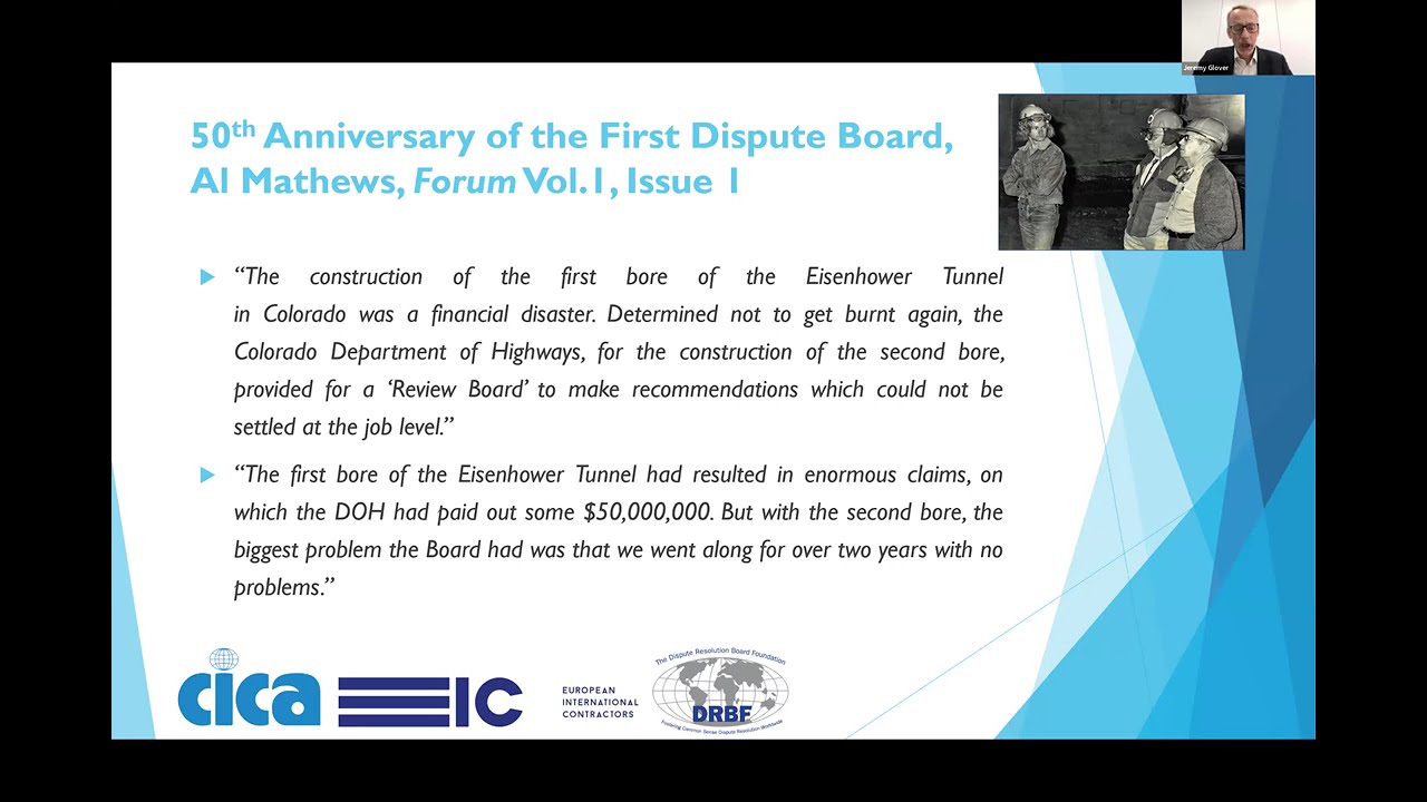 DRBF-CICA Webinar: Enhanced Efficiency Increases Value of Dispute Boards
