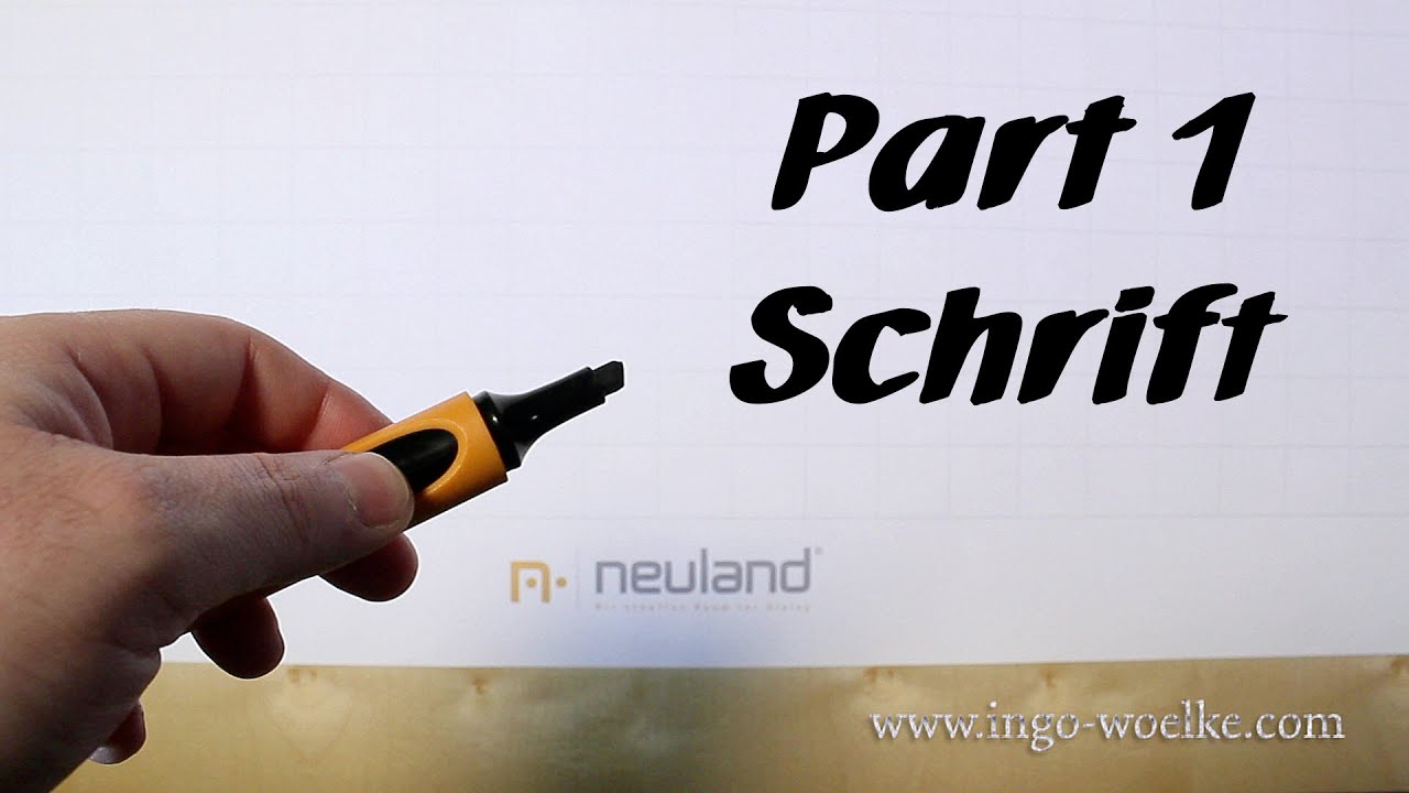 Part 1 - Schrift für Flipchart und Wandzeitungen