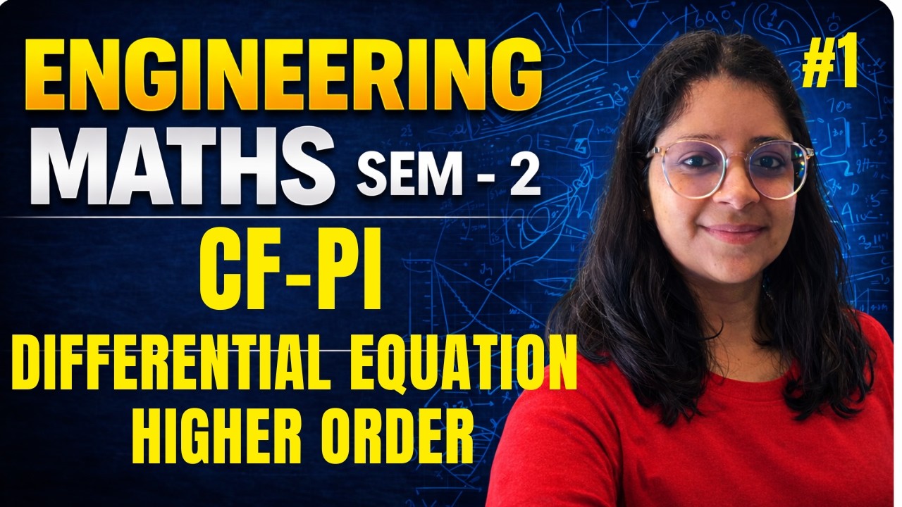 ENGINEERING MATHEMATICS 2|UNIT-1|Ordinary Differential Equation of Higher Order|ODE|by vaishali maam