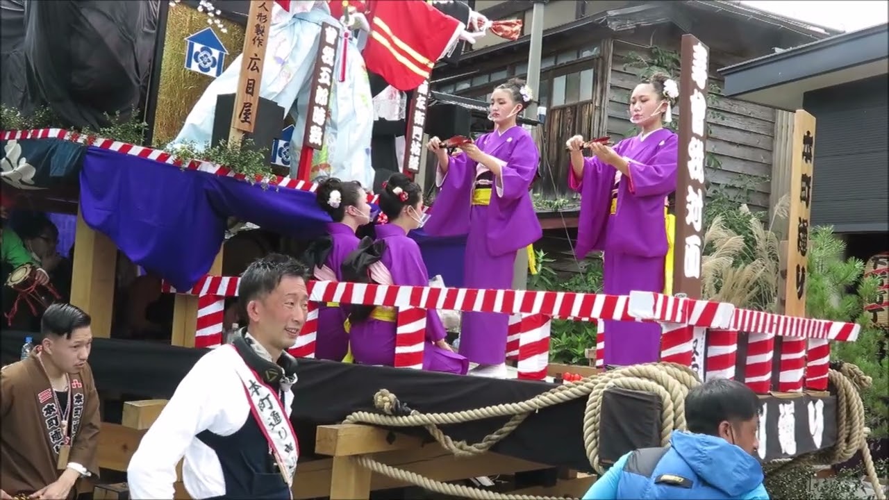 角館のお祭り 2022 曳山方向転換メドレー
