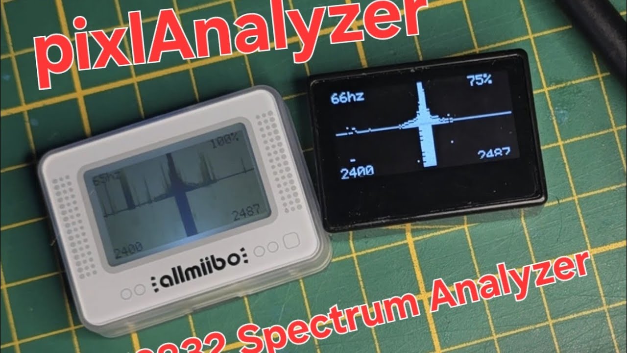 The PixlAnalyzer a tiny nRF52832 Spectrum Analyzer on the Pixl.js allmiibo