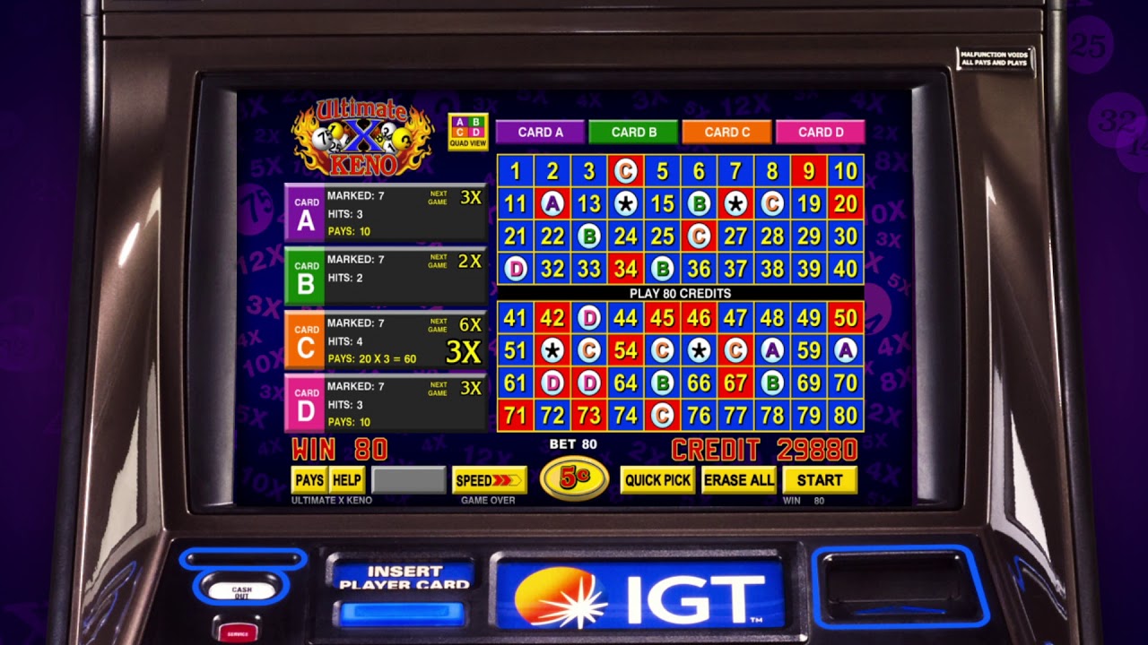Ultimate X Keno by IGT - Game Play Video