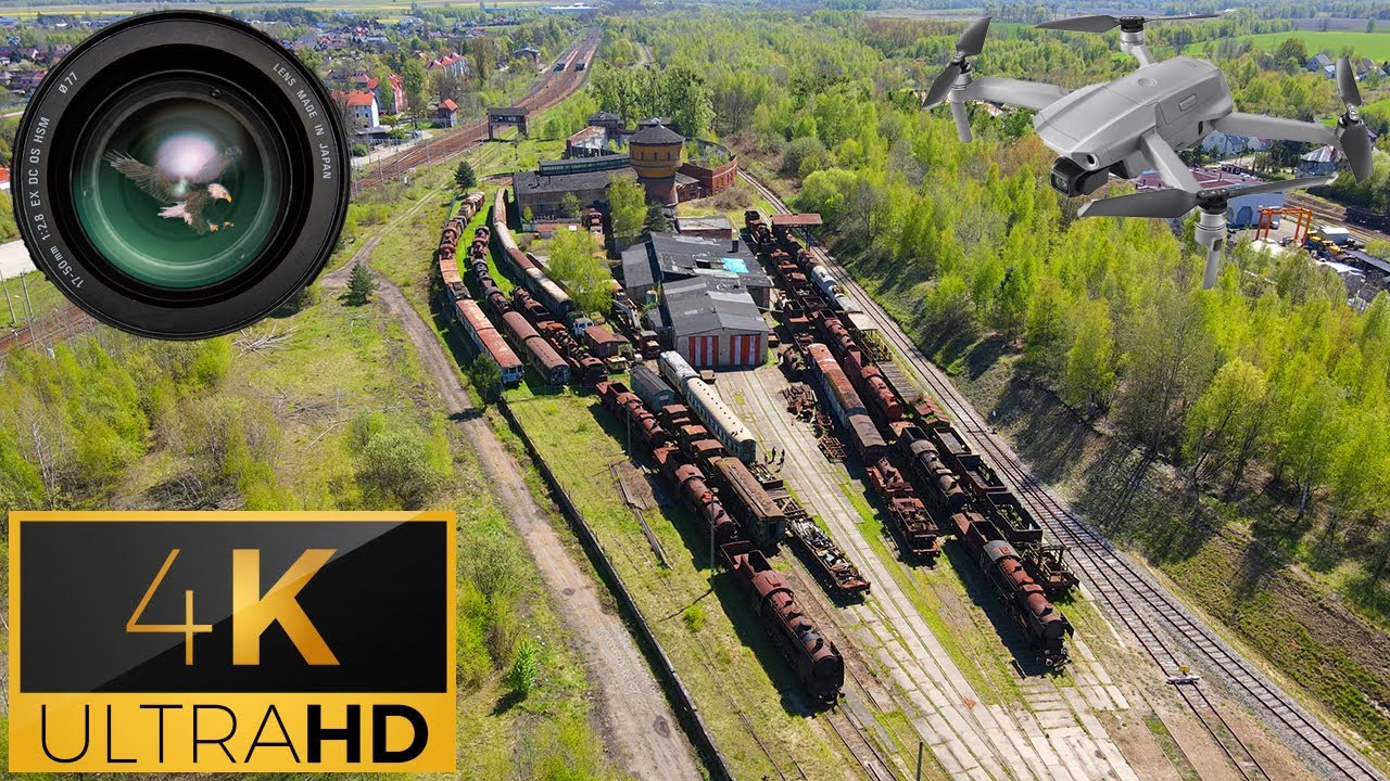 Skansen Kolejowy w Pyskowicach [4K Polska dronem]