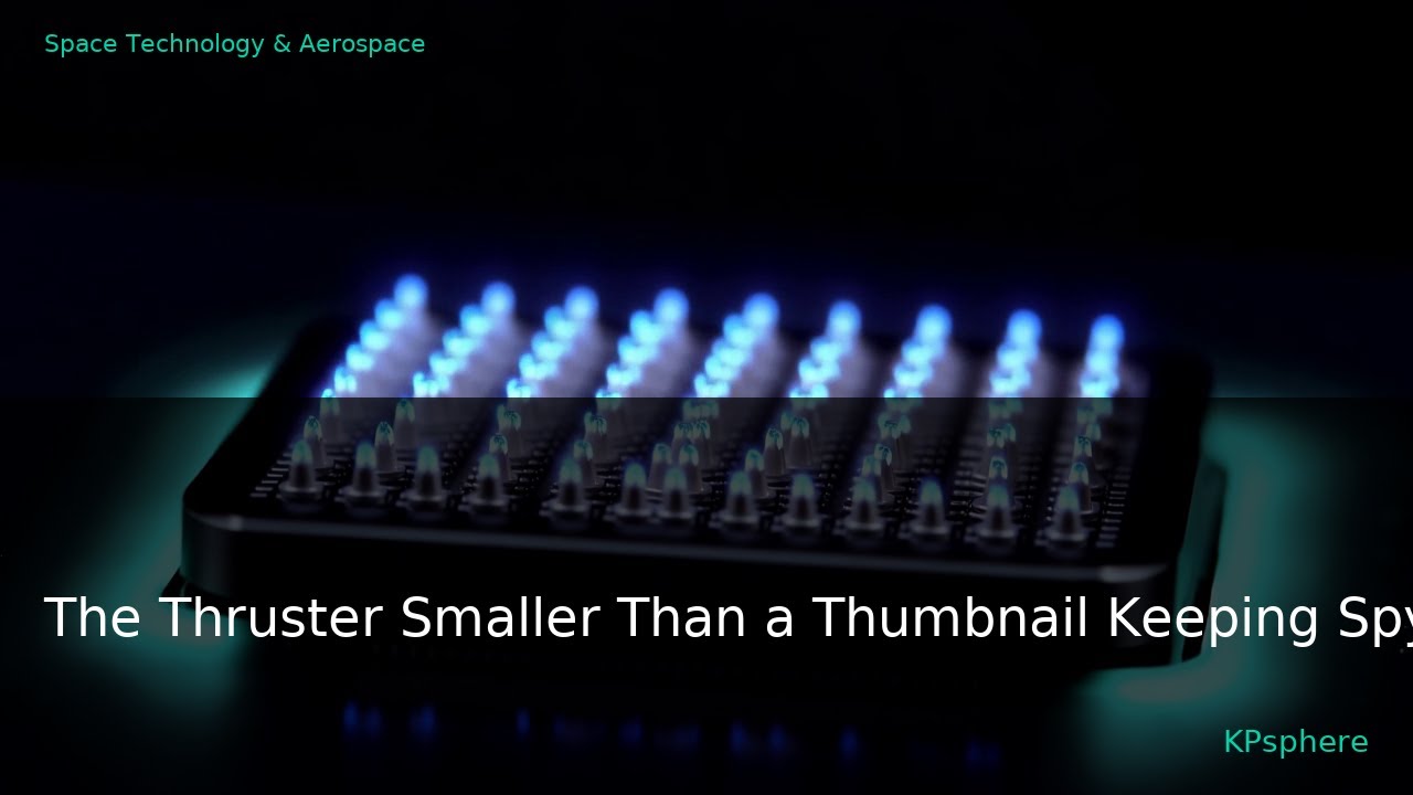 [Spotlight] The Thruster Smaller Than a Thumbnail Keeping Spy Sats Alive | KPsphere