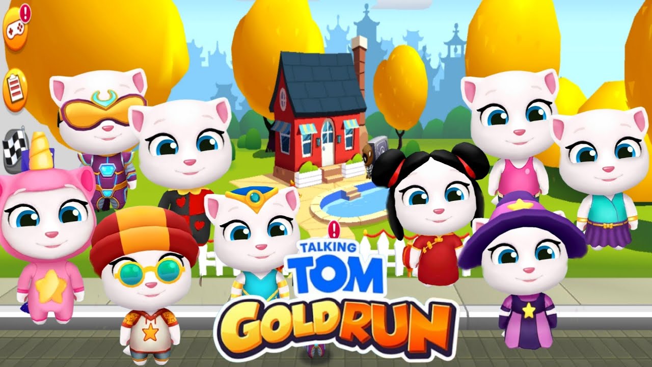Talking Tom Gold Run - Free Unlock All Angela in Lunar New Year Version - Full Screen