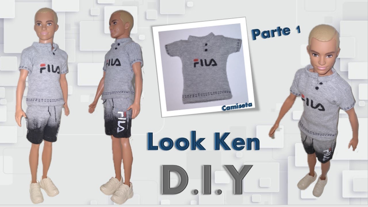 Como Fazer roupas para Barbie (Ken) Camiseta personalizada D.I.Y  (Parte 01)