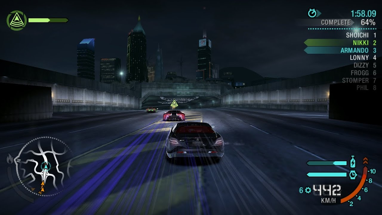 Quick Race - Bull's Mercedes-Benz SLR McLaren (+443 KM/h) - NFS Carbon #5