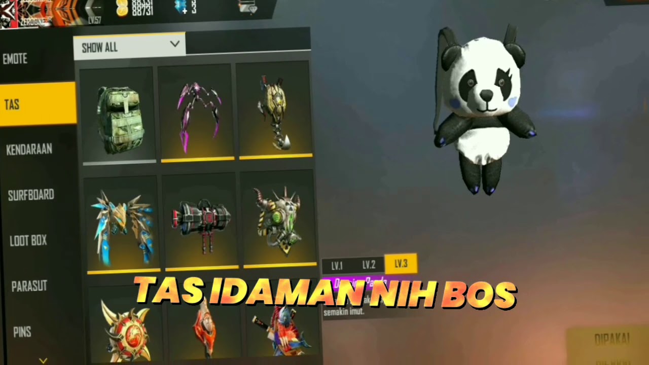 Preset Tas Idaman || FREE FIRE BATTLEGROUND.