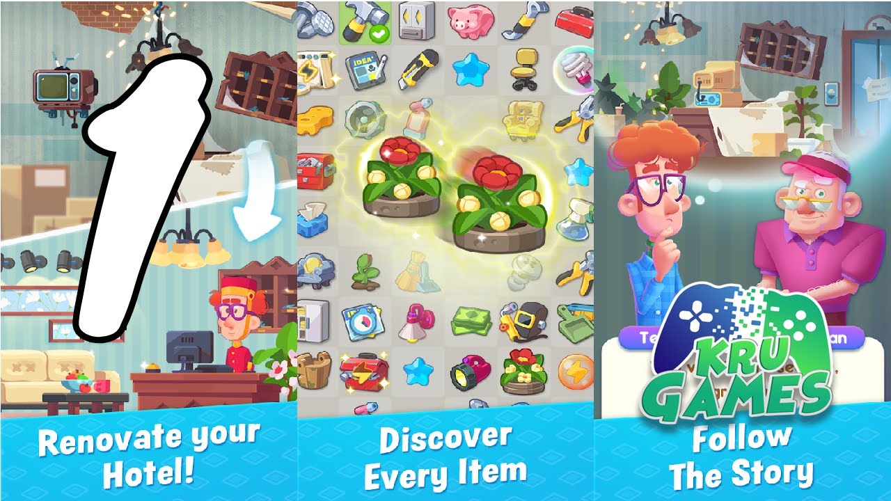 Merge Hotel: Family Story Gameplay #1 All Levels (Android, IOS)