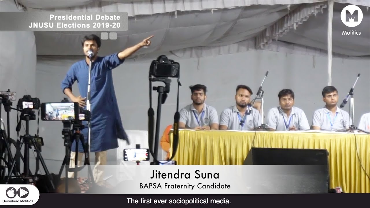 Jitendra Suna Speech at Presidential Debate during JNUSU Elections 2019 | Molitics