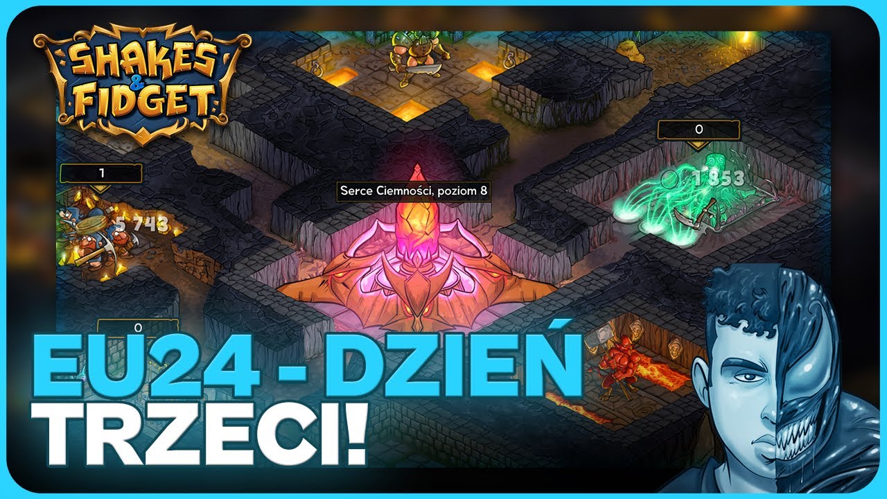 ⚔️ Podziemia i Topowy Poziom Trzeciego Dnia! (Trzeci Dzień EU24)  💀  | Shakes & Fidget | N3utr4L ⚔️