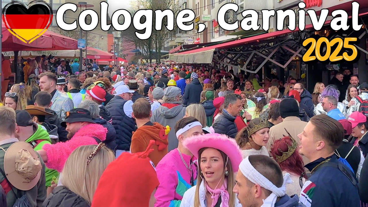 🇩🇪 Cologne Carnival 2025 Walking Tour in 4K | Kölner Karneval