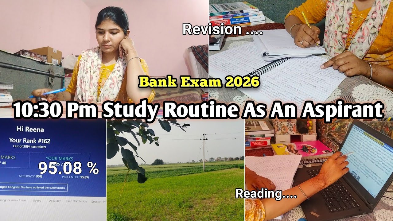 10:30 Pm Study Routine As An Aspirant 🌺 Evening to night routine 📚 My Real Motivation ?#bankexam 