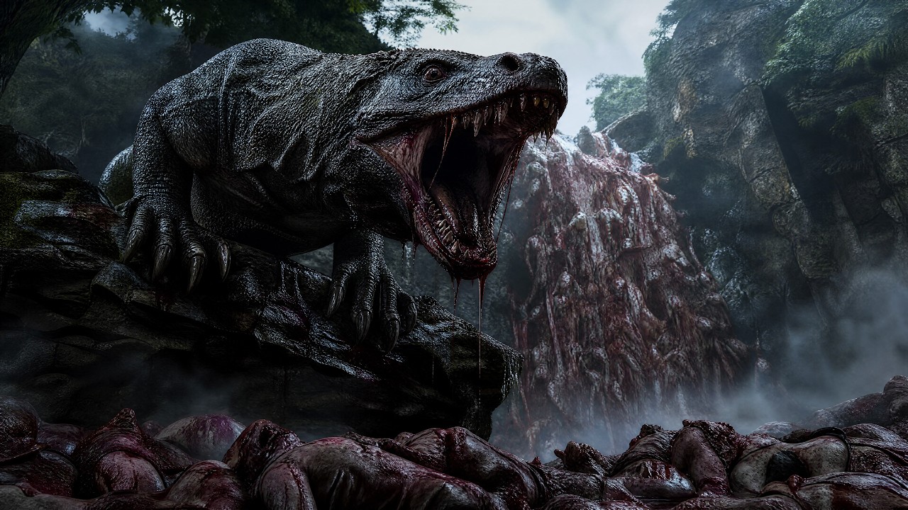 【2026 Newest Movie】Colossal Dragon-Roaring Giant Lizard 🦎 Ambushes Underground Sinkhole Expedition 😱