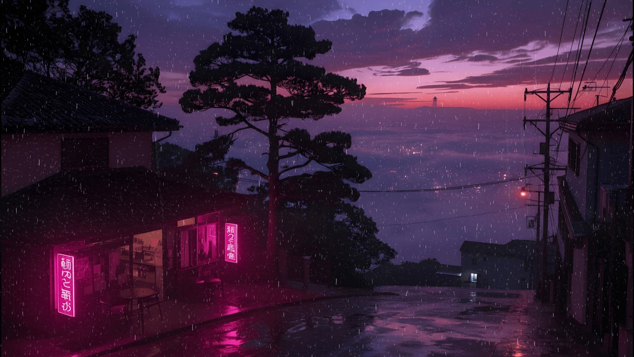 Gentle Rain Lofi Ambience 🌧️ Peaceful Rain Sounds for Sleeping, Relaxing, and Studying at Night