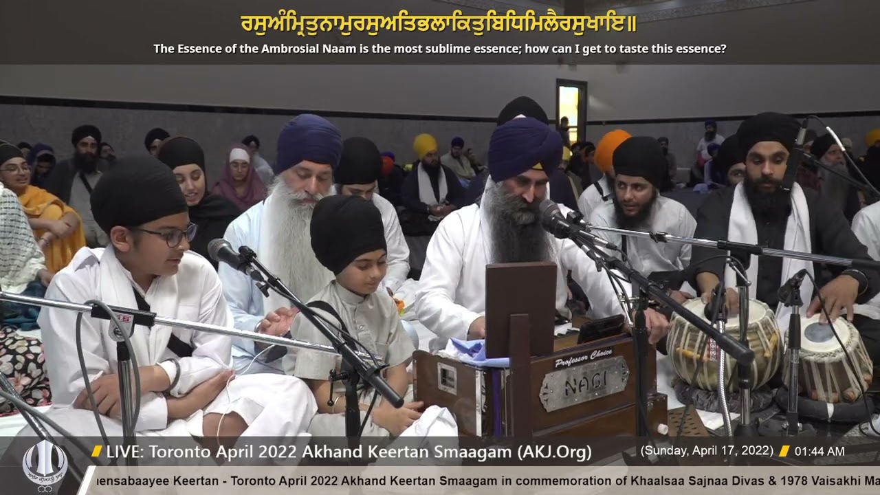 019 Bhai Amardeep Singh Jee CA - SaturdayPM - Toronto April 2022 Annual Akhand Keertan Smaagam