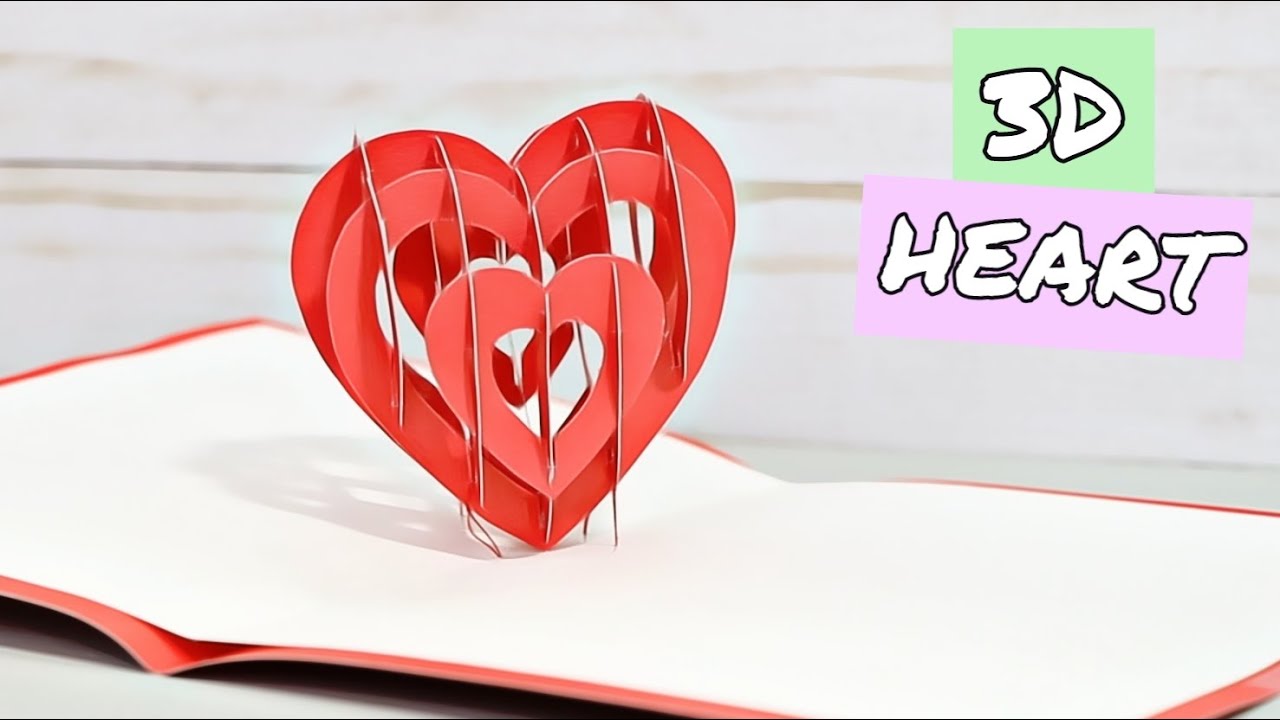 Vero Vi ❤️ TARJETA DE CORAZON 3D / Pop up heart card- San valentin y dia de la madre.