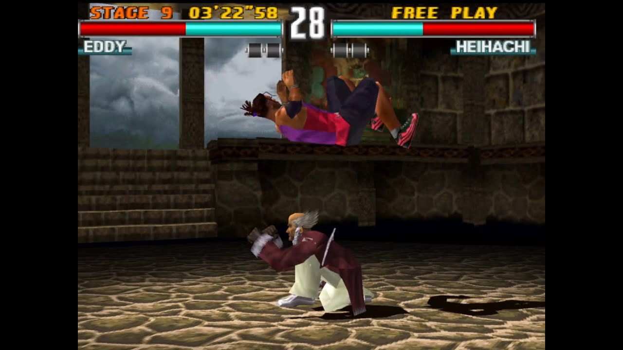 Tekken 3 PS1 - Arcade Mode with Eddy
