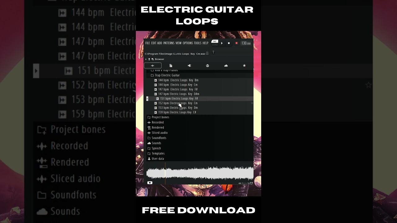 ROYALTY FREE Trap Electric Guitar Loop Kit/Sample Pack