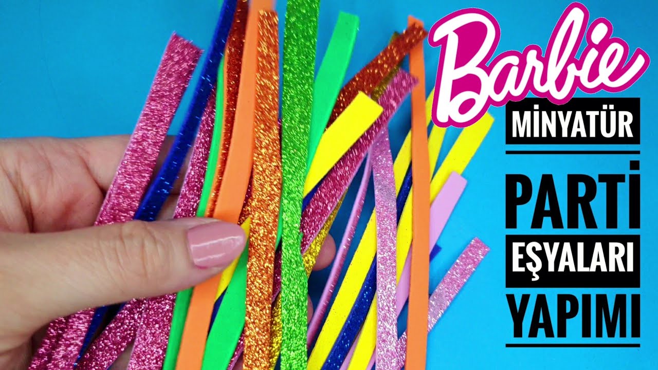 DIY Barbie Bebek İ&ccedil;in Minyat&uuml;r Eşyalar Nasıl Yapılır | Barbie Eşya Yapımı ~ 5 dakikada hallet