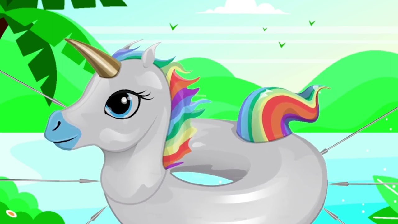 INFLATABLE UNICORN ANIMATION - POPPING - PUNCTURING - DEFLATING - BOUNCING