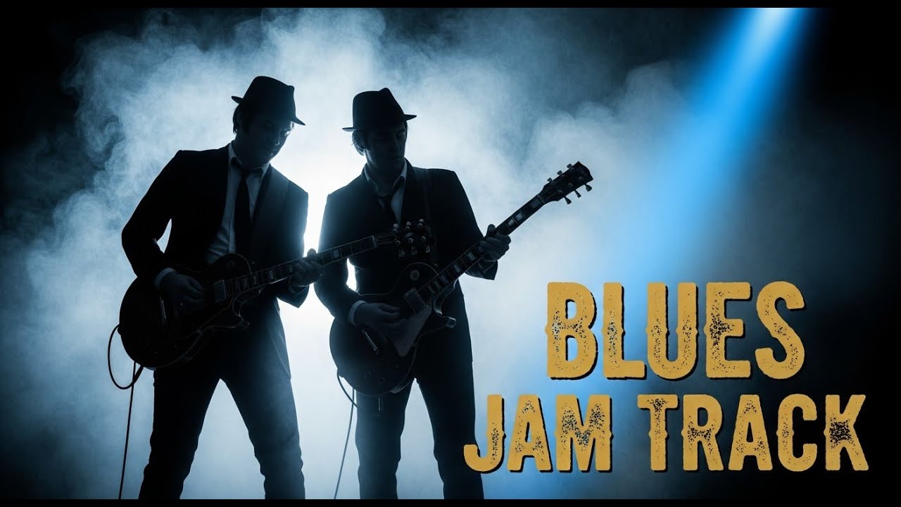 E Blues Jam Track at Medium Speed All Skills: Build Layered Solos with This Track