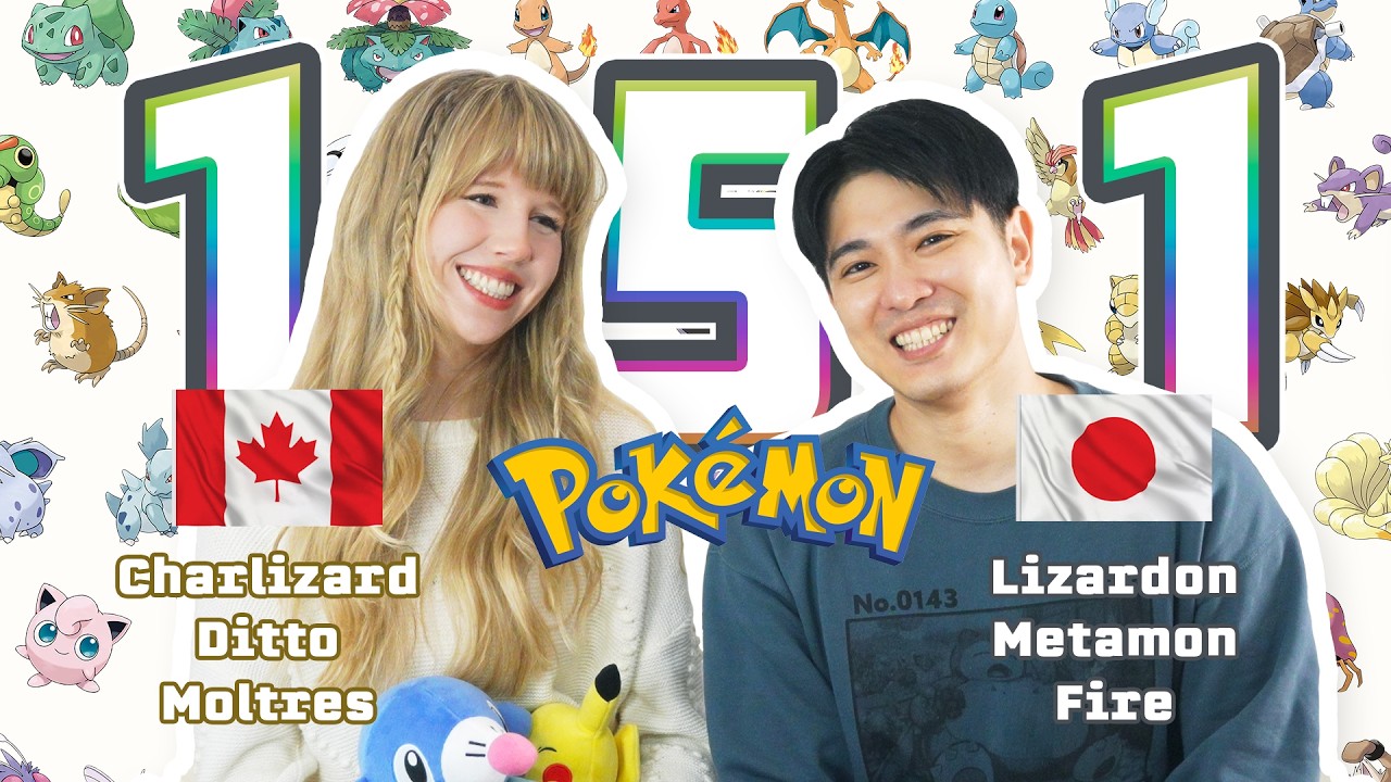 JP vs EN | 151 Pokemon from Gen1 Name Comparison!