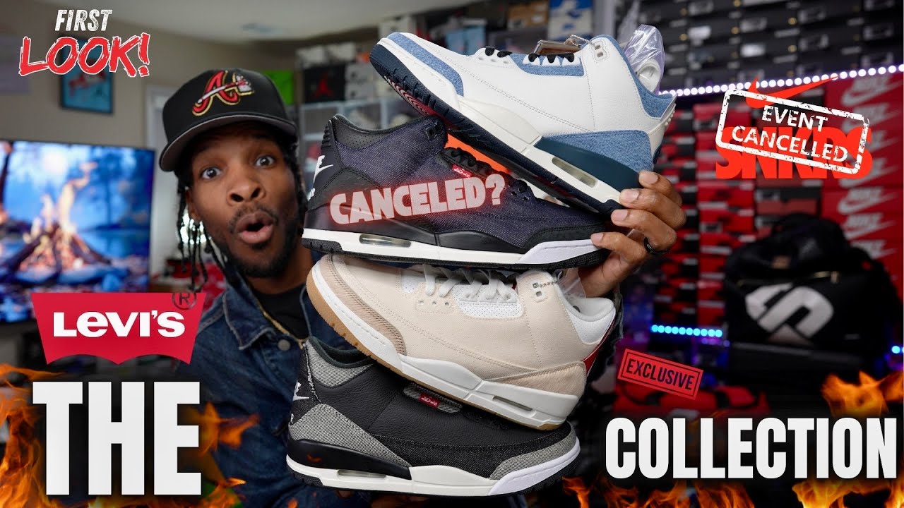 DID NIKE JUST CANCEL A PAIR FROM THE LEVI'S RELEASE IN HAND LOOK AT THE JORDAN 3 X LEVIS COLLECTION!