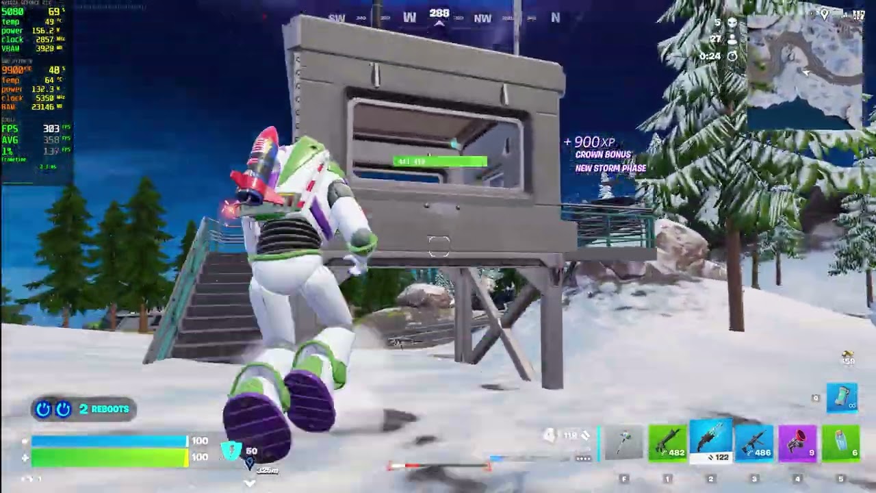PowerSpec G913 - Fortnite DX12 Low Settings 1440p - RTX 5080 + 9900X3D - DLSS ON