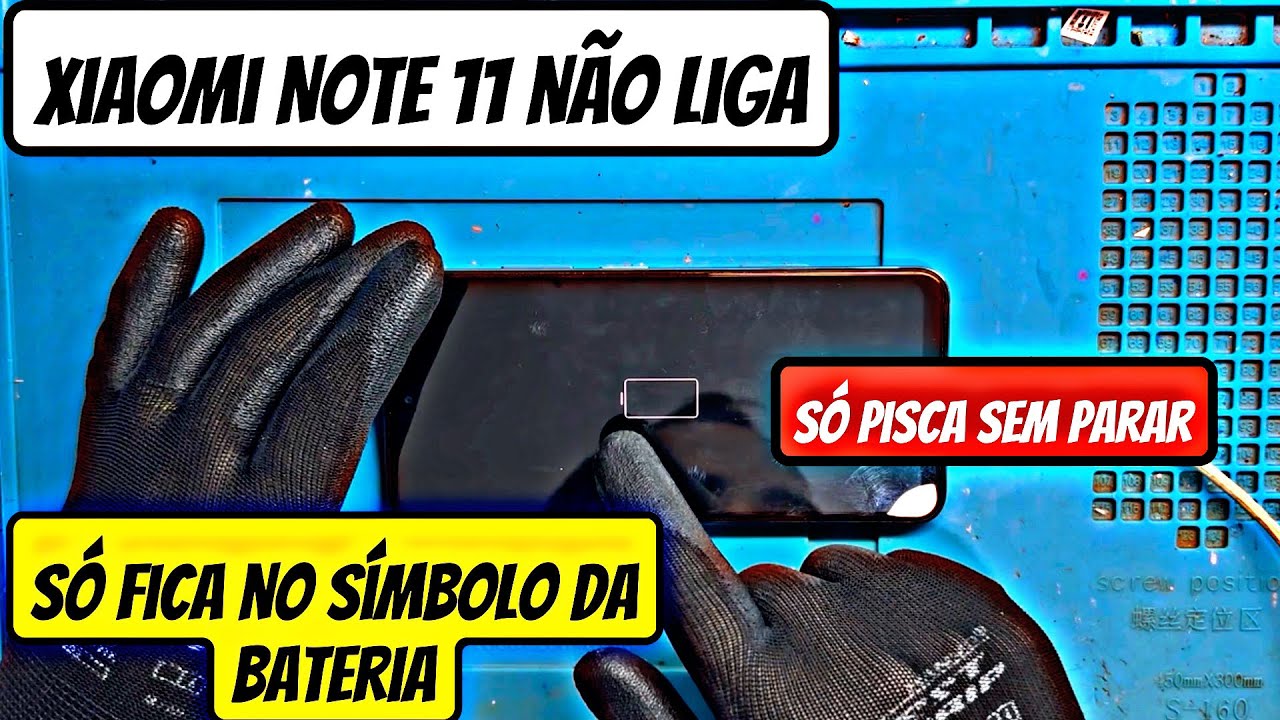 Xiaomi Note 11 Piscando símbolo de bateria e não liga | Como Resolver passo a passo