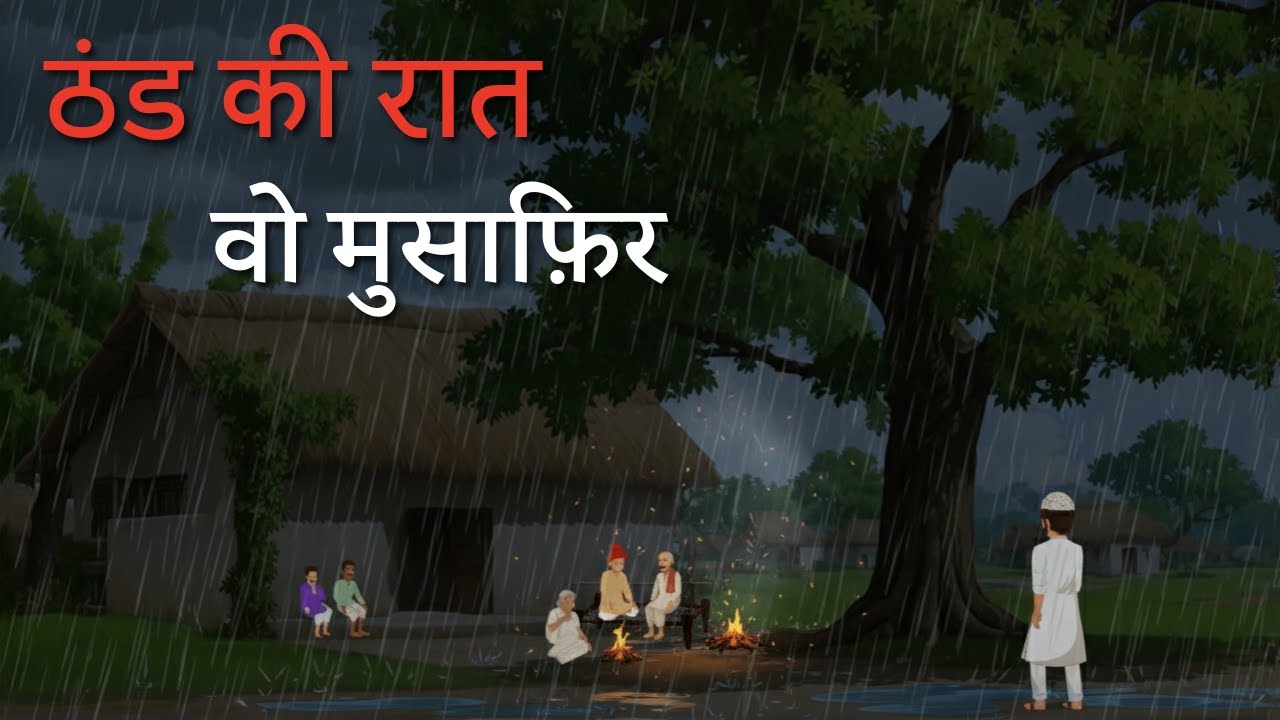 एक ठंड की रात वो मुसाफ़िर | Hindi Story | Hindi Kahaniya | Moral Stories | cartoon story