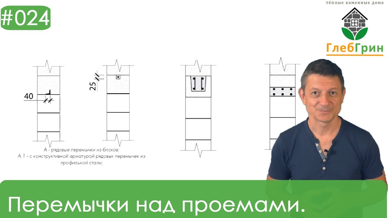 24) Перемычки в газобетонной кладке.
