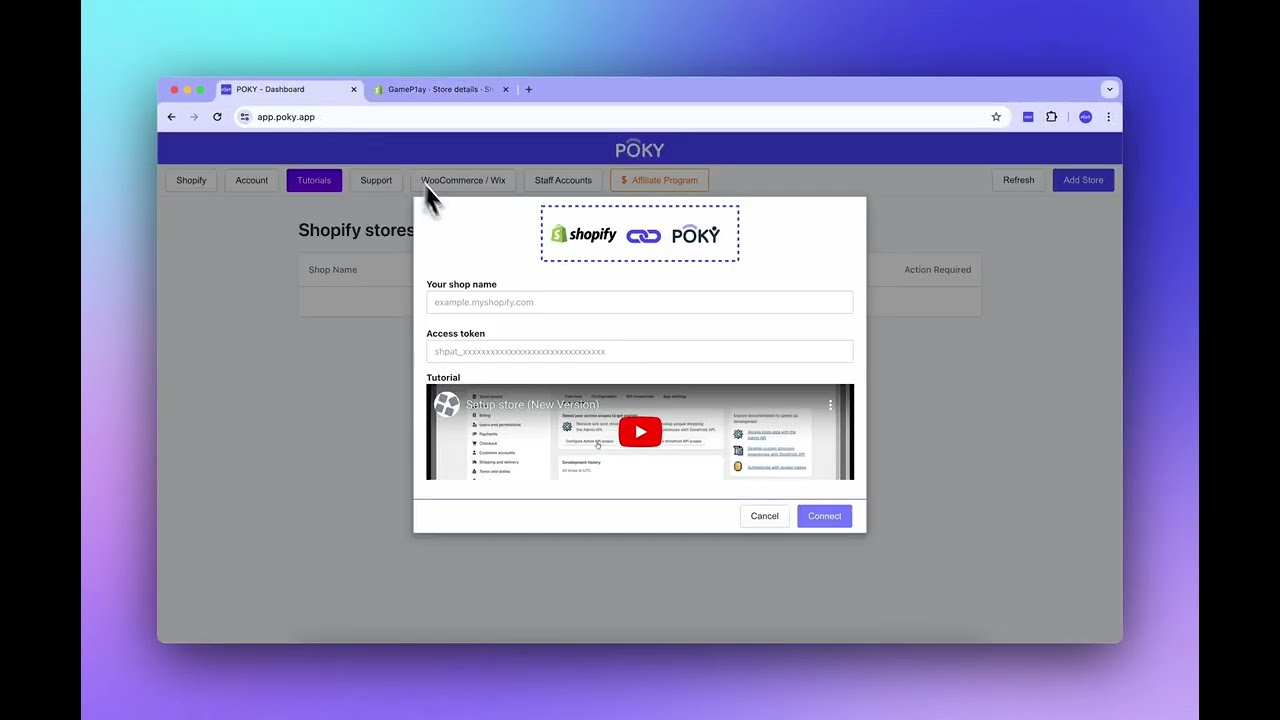 Connecting POKY app to Your Shopify Store (Step-by-Step Guide)