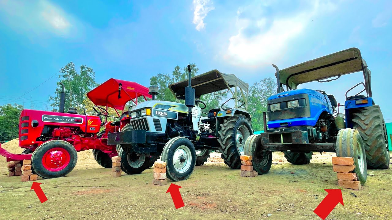Brick Challenge | Mahindra 275 Di XP Plus | Eicher 485 | Sonalika 60 Rx | John Deere tractor