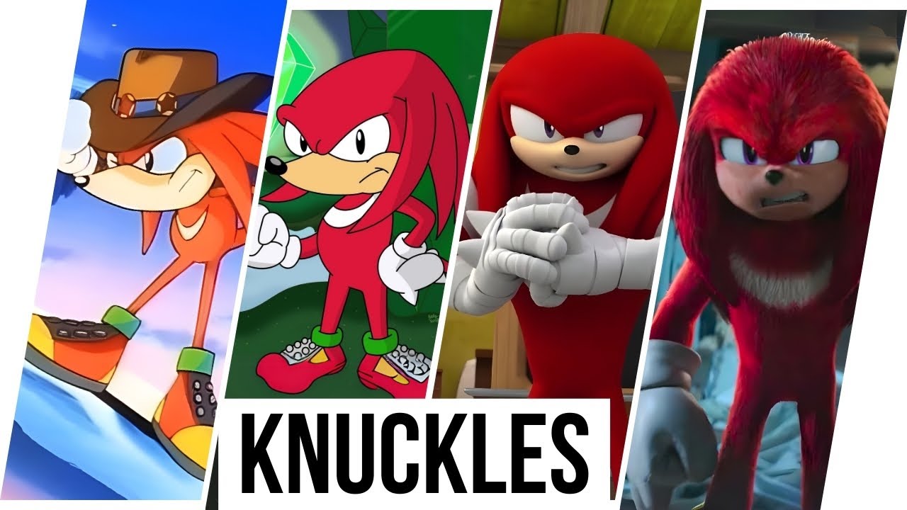 Knuckles the Echidna Evolution in Movies & TV Shows (1996-2024)