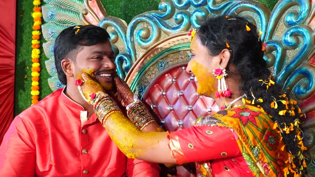 Haldi glow of Padmavathi💛Venkata Sai kumar 🥰